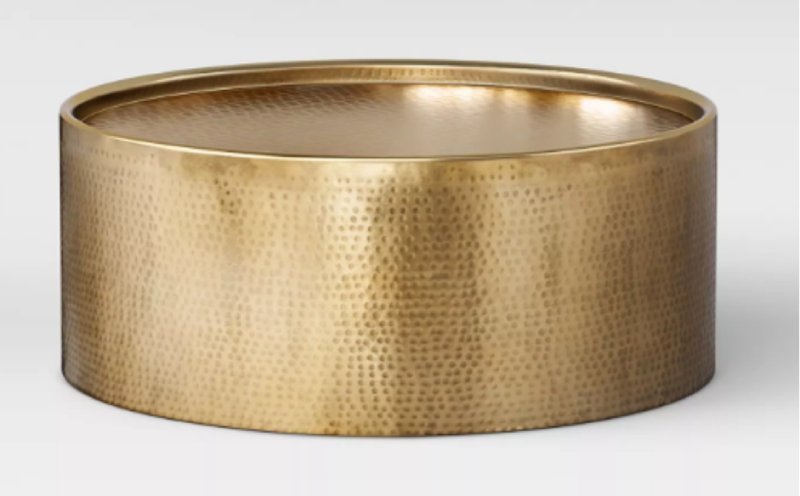 Project 62 Manila Round Hammered Drum Coffee Table