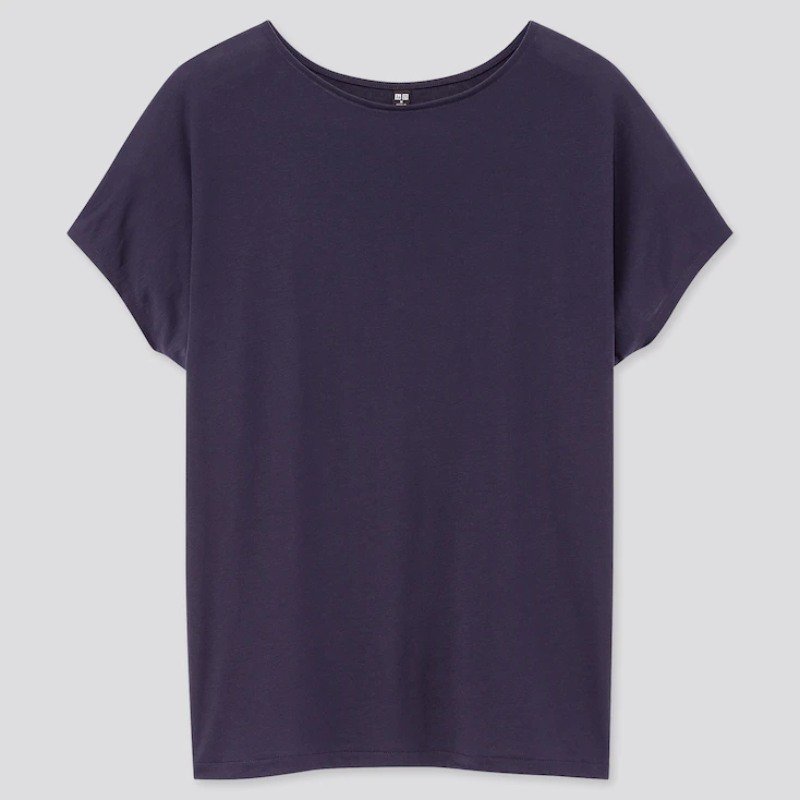 Uniqlo Drape Crew Neck Short-Sleeve T-Shirt