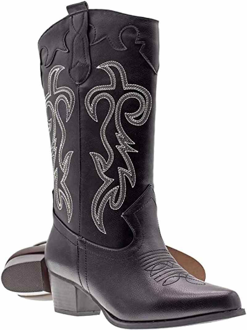 Canyon Trails Women's Classic Pointed Toe Embroidered Western Rodeo Cowboy Boots