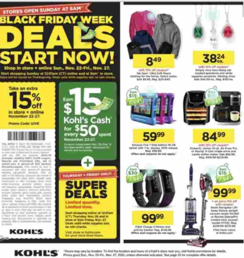 Kohl's Cash Back & More Offers